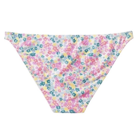 Xhilaration™ Strappy Cheeky Bikini Bottom Floral Daisy Pink Purple Size S M - Picture 4 of 10